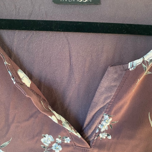 Papermoon Reece Mixed Material Top - Purple - Picture 2 of 6